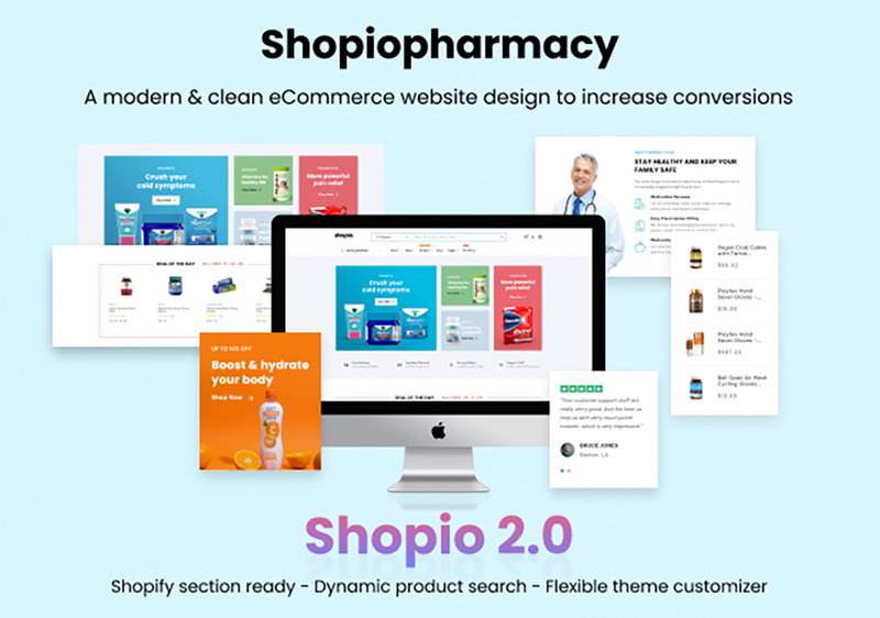 Shopiopharmacy Multipurpose Shopify Theme - Features Image 1