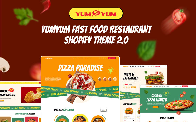 Ap Yumyum – Shopify-Theme für Pizza- und Fastfood-Restaurants - Eigenschaften Bild 1