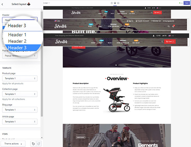 Ap Strollik - Flexible Single Product E-commerce Shopify Theme - Features Image 1