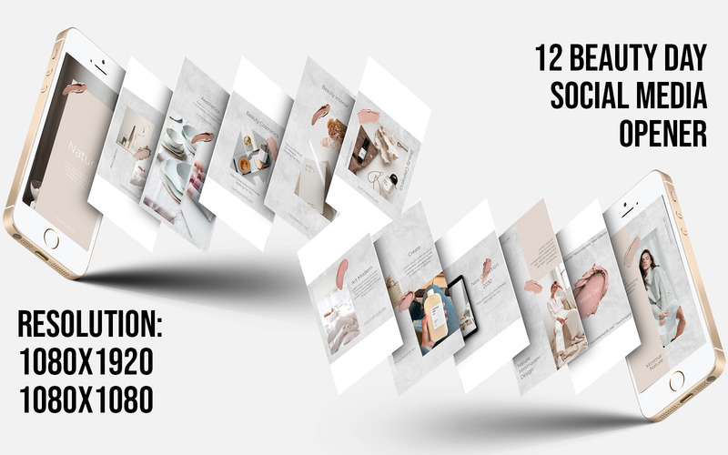 Szablon Twelve Beauty Day Social Media Opener After Effects - Obraz funkcji 1