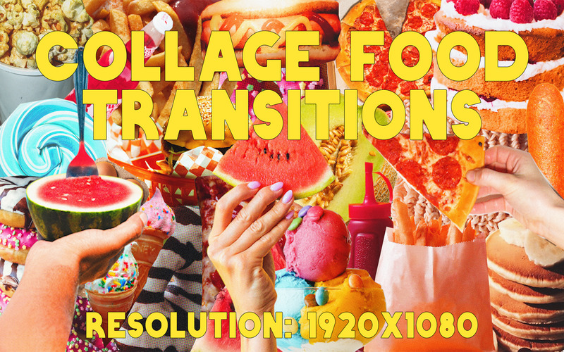 Collage Food Transitions Premiere Pro template - Features Image 1