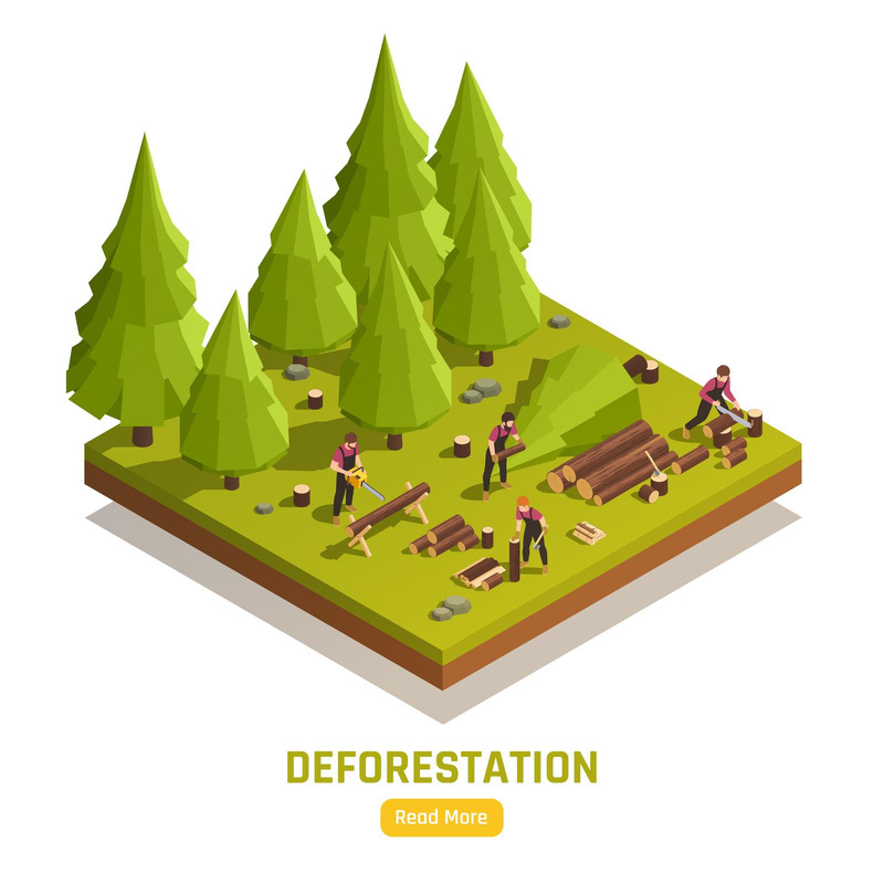 Sawmill Timber Mill Lumberjack Isometric 200910115 Vector Illustration