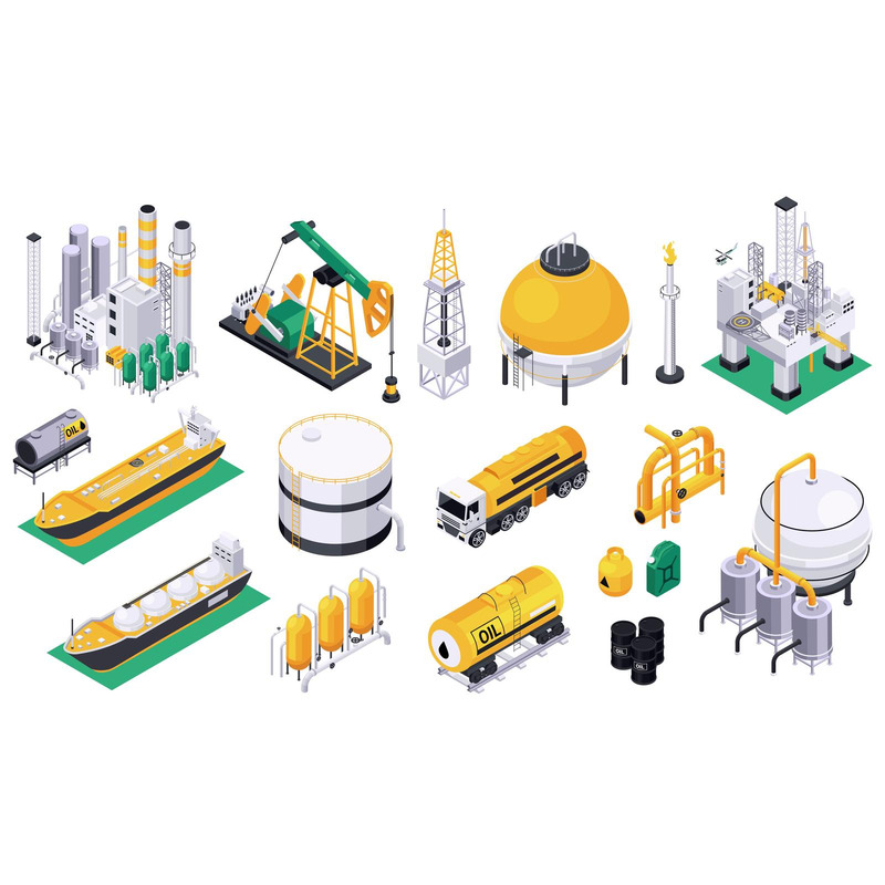 Oil Petroleum Industry Isometric 210303932 Vector Illustration Concept - Features Image 1