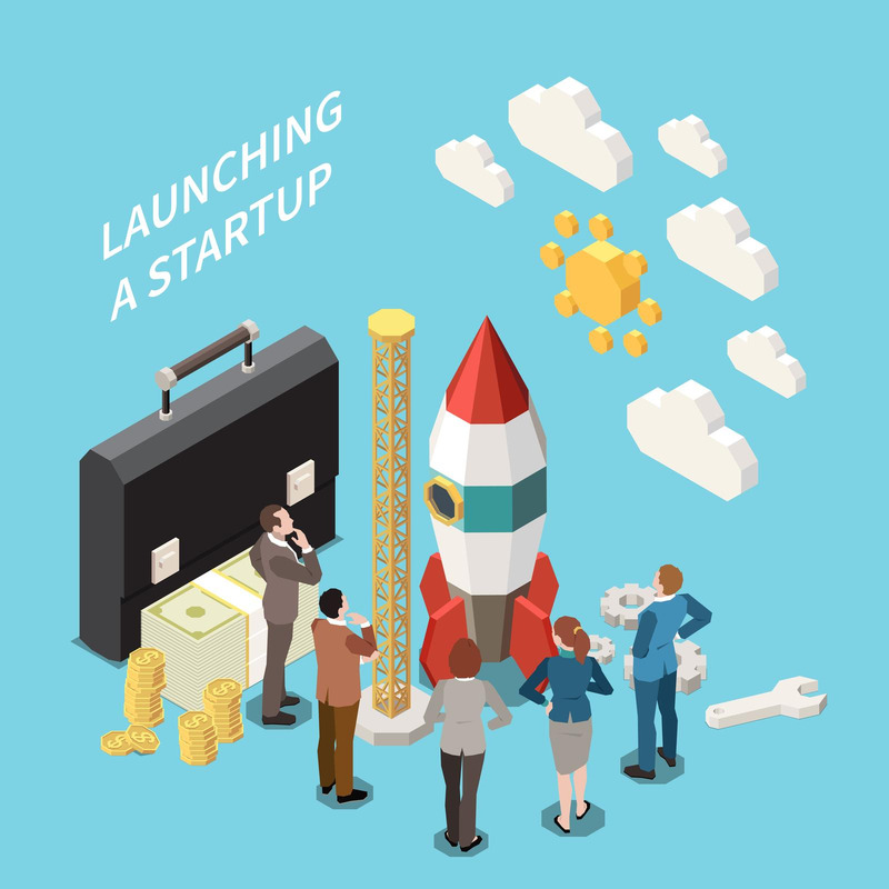Startup Project Isometric Concept Vector Illustration Concept
