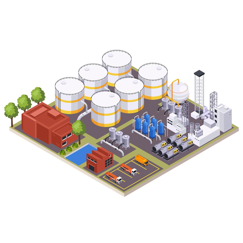 Oil Petroleum Industry Isometric 210303934 Vector Illustration Concept - Features Image 1