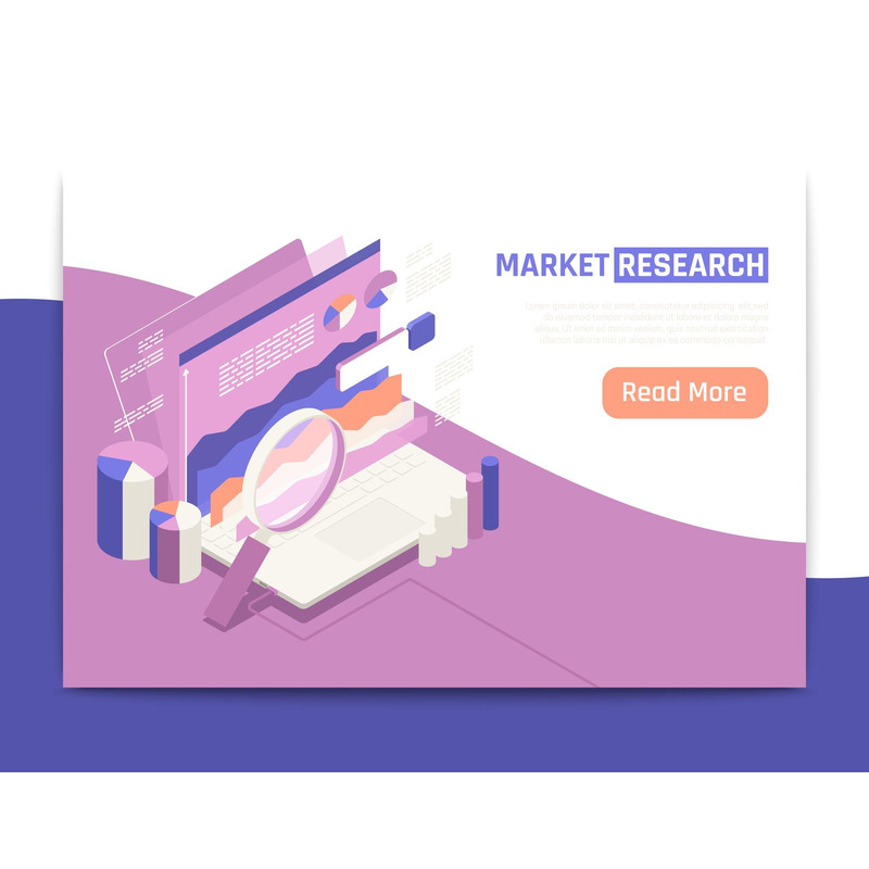 Market Research Isometric 201210106 Vector Illustration Concept