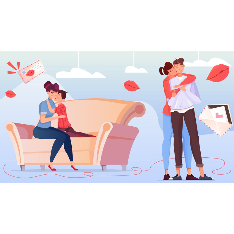 Thank You Kiss Flat 201151115 Vector Illustration Concept