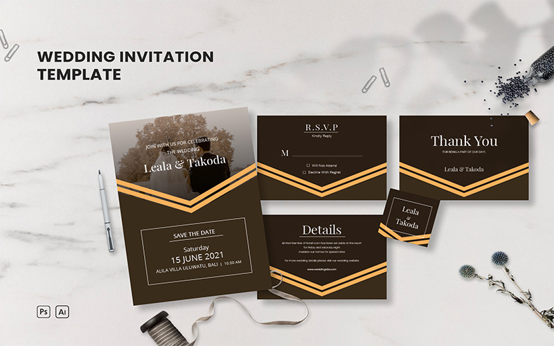 Takoda Wedding Set - Invitation - Features Image 1