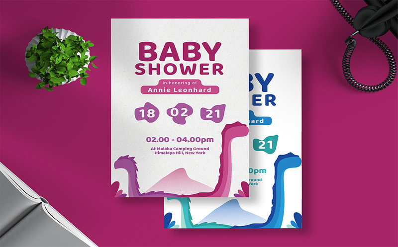 Dinosauro Baby Shower - Invito - Caratteristiche Immagine 3