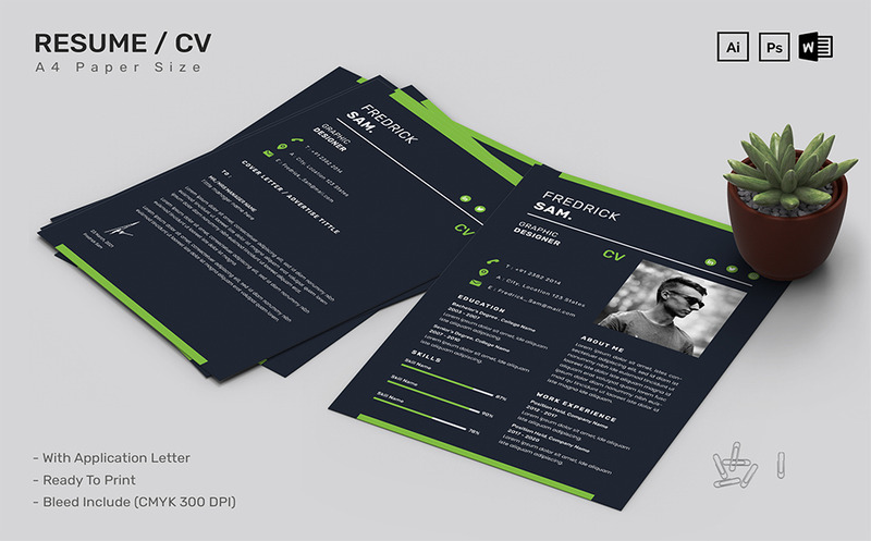 Fredrick Sam - CV Printable Resume Templates - Features Image 2