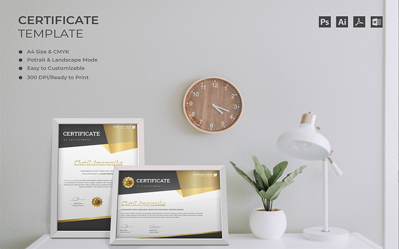 Cheril - Certificate Template - Features Image 1