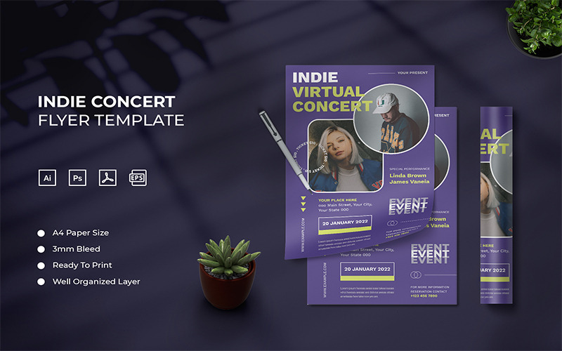 Indie Concert - Flyer Template - Features Image 1