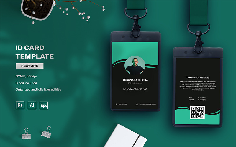 Tokunaga Hisoka - ID Card Template - Features Image 1