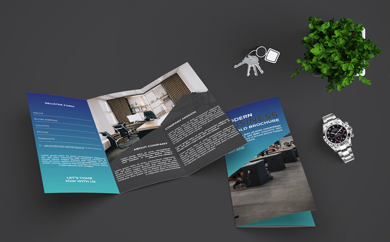 Modern üzlet - Trifold brosúra - Features Image 3