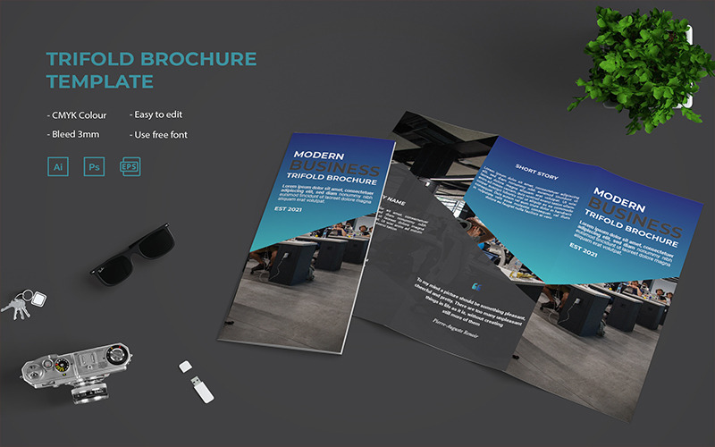 Modern üzlet - Trifold brosúra - Features Image 1