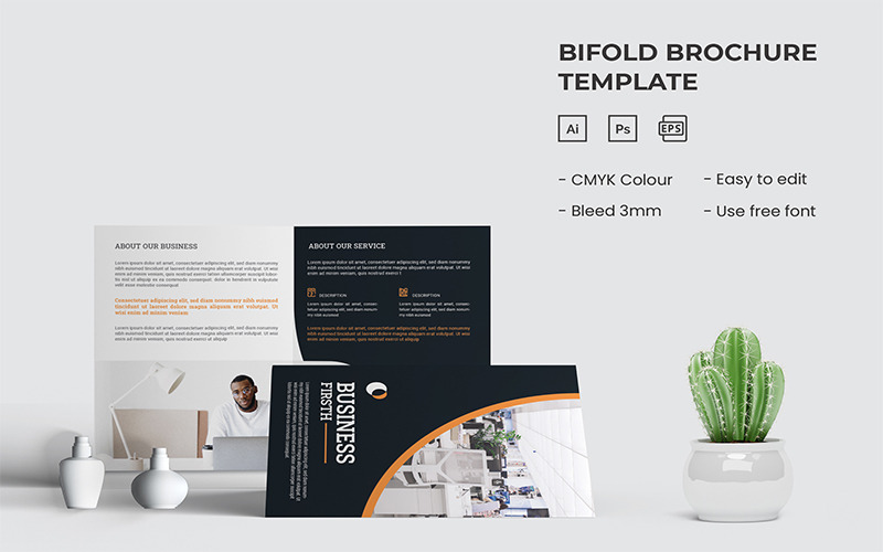 Business Firsth - Bifold Brochure Template - Features Image 1