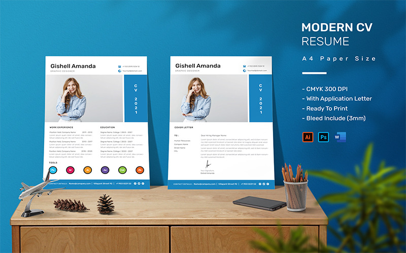Gishell Amandha - CV Resume Template - Features Image 1