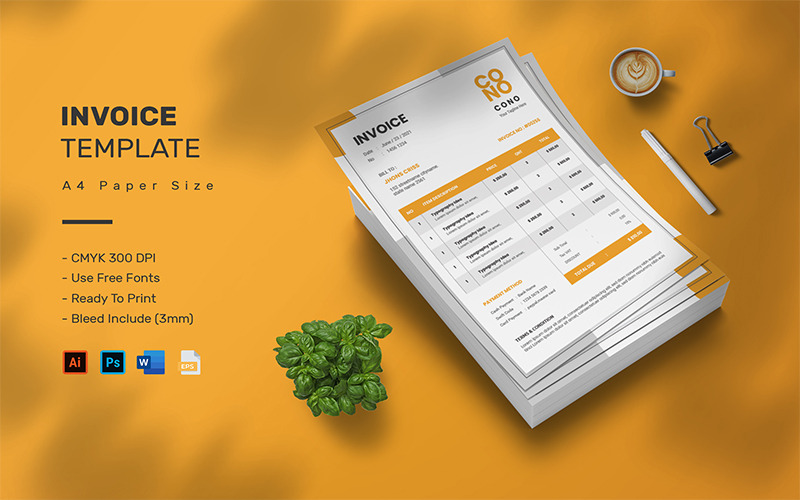 Cono --- Invoice Template - Features Image 1