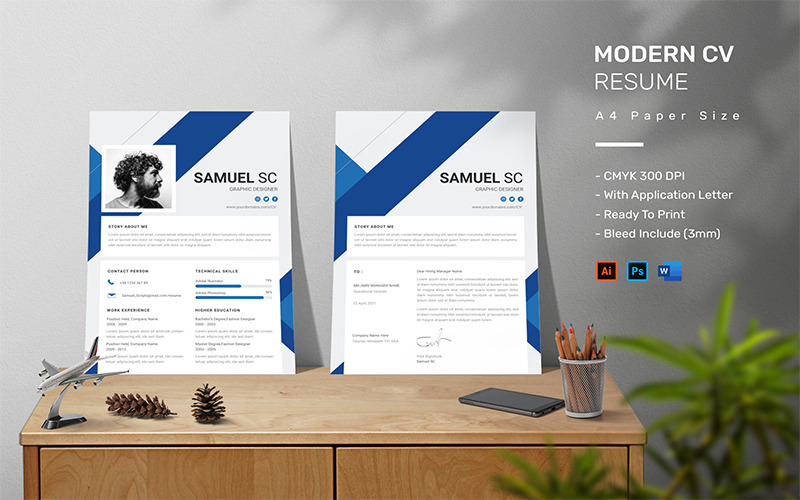Samuel SC - CV Özgeçmiş Şablonu - Features Image 1