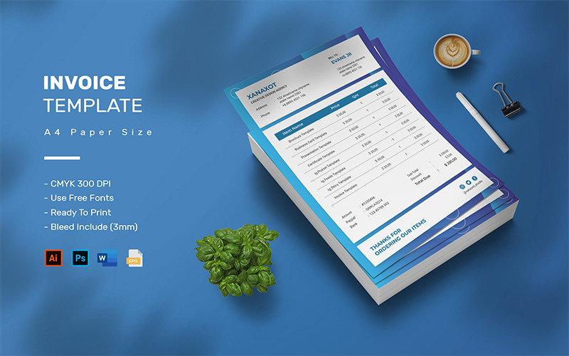 Xanaxot - Invoice Template - Features Image 1