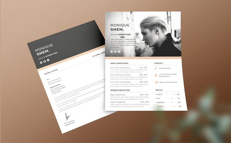 Monique Shem - CV Resume Template - Features Image 2