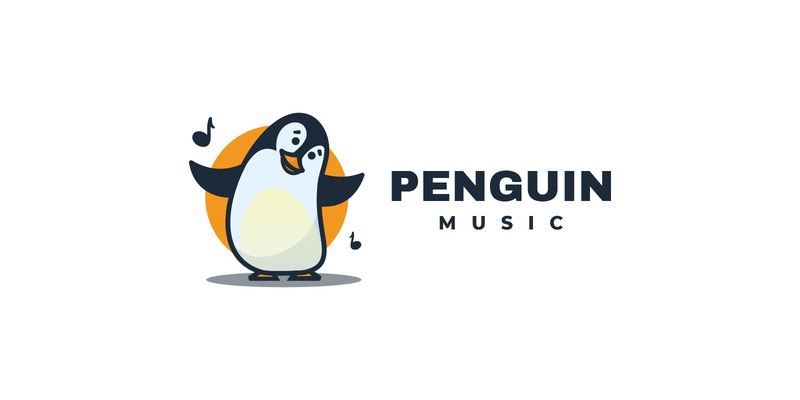 Pingvin musik tecknad logotyp - Features Image 1