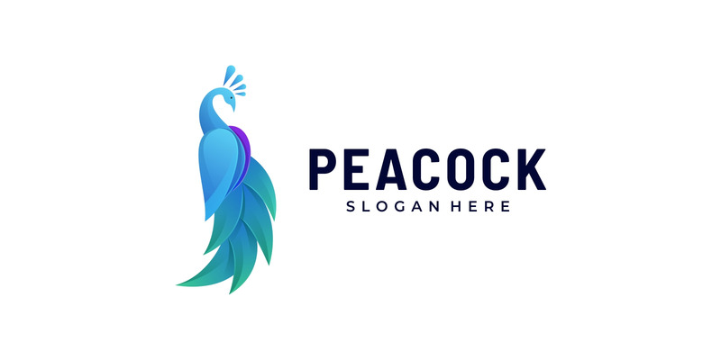 Estilo do logotipo em gradiente do pavão - Features Image 1