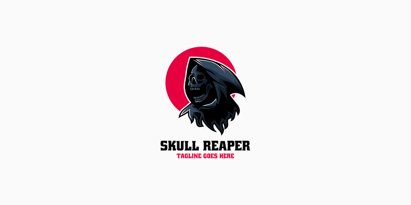 Skull Reaper Mascot Cartoon Logo 1 - Features Image 1
