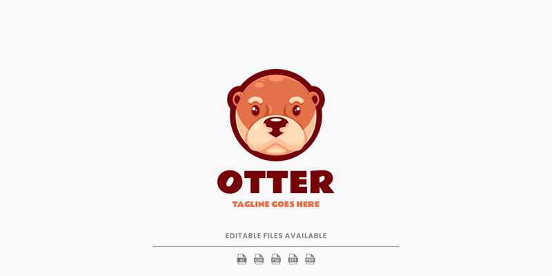 Logo mascotte semplice lontra 3 - Caratteristiche Immagine 1