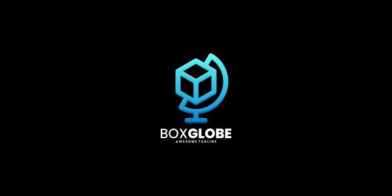 Box Globe Line Art Logo Style - Features Image 1