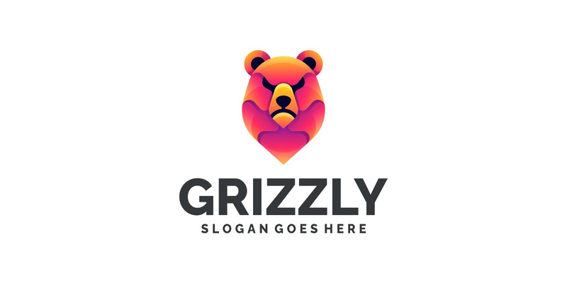 Modern Gradient Grizzly Logo Design - Features Image 1