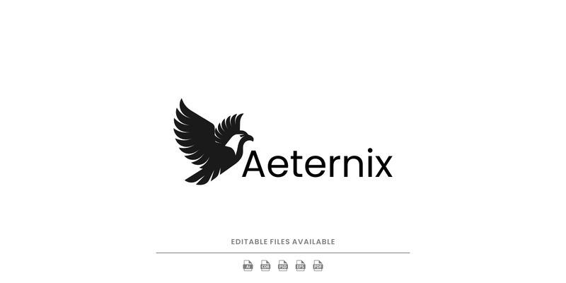 Silhouette Modern Eagle Logo Design - Features Image 1