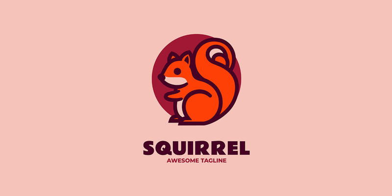 Logotipo de mascota simple ardilla 5 - Características Imagen 1