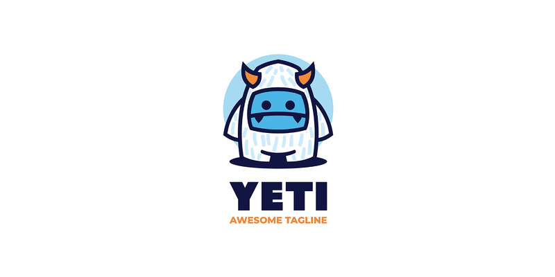 Design del logo del fumetto della mascotte Yeti - Caratteristiche Immagine 1
