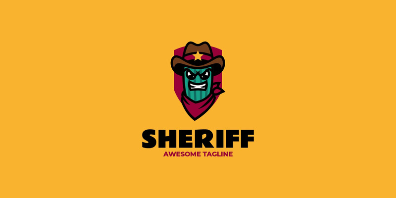 Mascot Sheriff Cactus Logo Design - Features Image 1