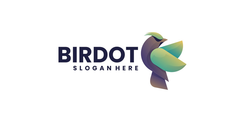 Kolorowe Gradient Logo Ptak - Obraz funkcji 1