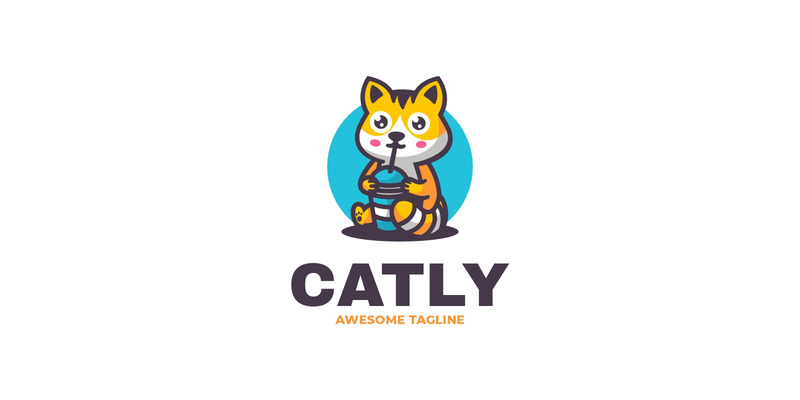 Catly Simple Mascot Logo szablon - Obraz funkcji 1