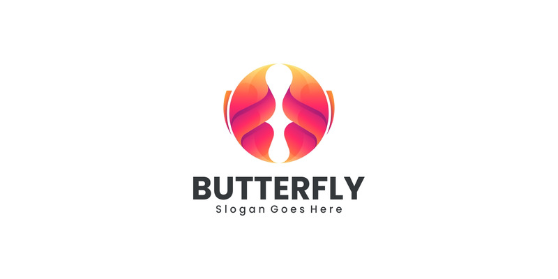 Modern abstract vlinderlogo met kleurverloop - Features Image 1
