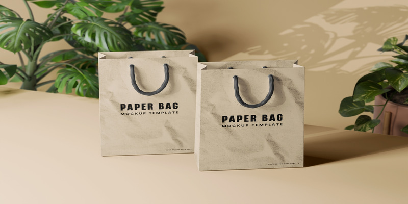 3 sets of Paper Bag Mockup - Features Image 1