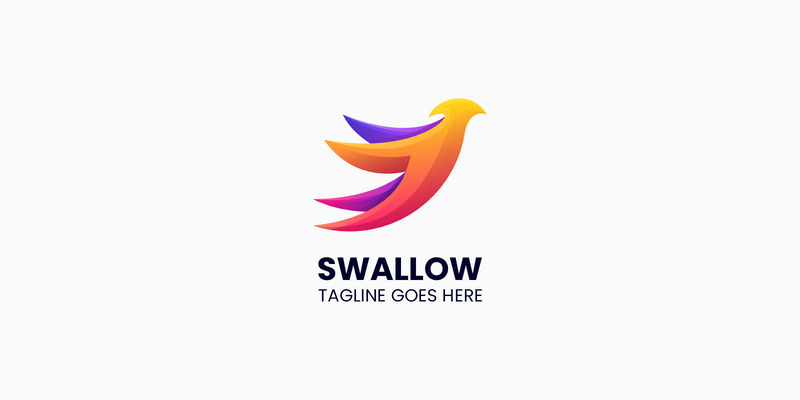 Logo colorato sfumato Smallow - Caratteristiche Immagine 1