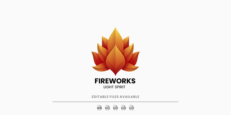 Estilo de logotipo degradado de fuegos artificiales - Características Imagen 1