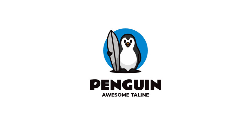 Logo maskotki pingwina proste 75 - Obraz funkcji 1