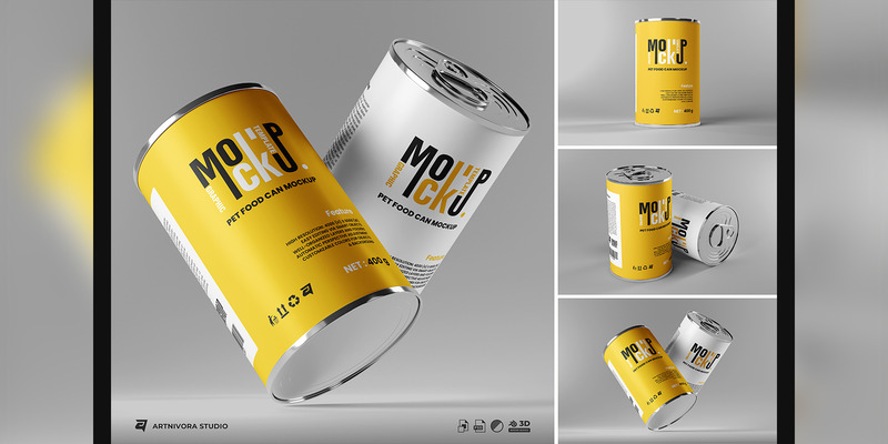 Pet Food Can Mockup Sets 20 - Features Image 1