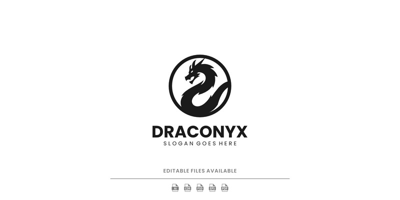 Silhouette Dragon Logo Design - Features Image 1