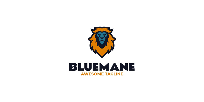 Mascot Modern Lion Logo Design - Features Image 1