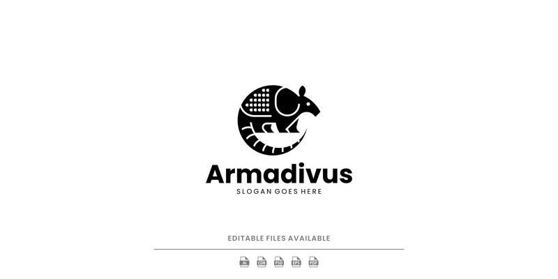 Silhouette Modern Armadillo Logo Design - Features Image 1