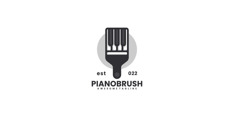 Logo de silhouette de brosse de piano - Caractéristiques de l’image 1