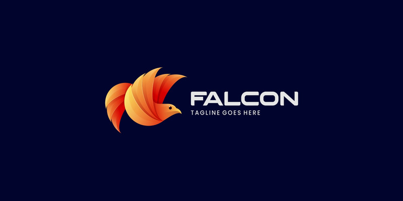 Modelo de Logotipo Gradiente Vector Falcon - Features Image 1