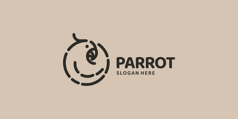 Parrot Line Art Logo Style - Features Image 1