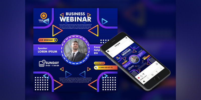 Business Webinar Flyer | Social Media - TemplateMonster